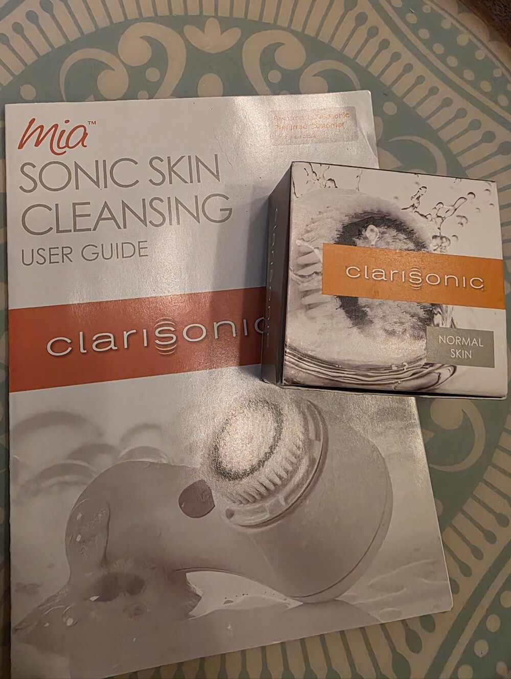 Clarisonic Normal Skin Replacement Brush Head New with Cap + Mia User Guide